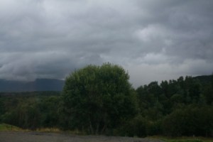 Gewitterstimmung über dem Fjord