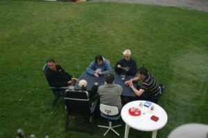 Kartenspiel am Morgen